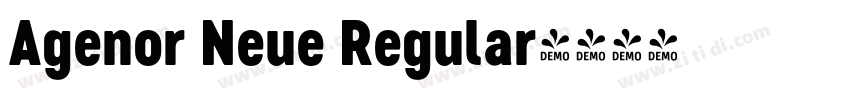 Agenor Neue Regular字体转换